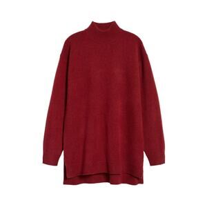 HALOGEN NEW $179 Wool Cashmere‎ Blend Turtleneck Sweater Red Pomegranate XSP